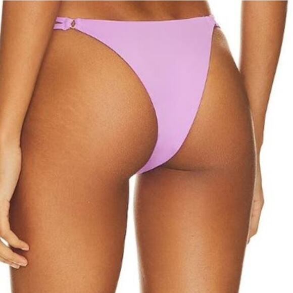 NWT l*space Wilder Bikini Bottom Jewel Purple sz M Bitsy Low Rise Cheeky Summer - Picture 3 of 9